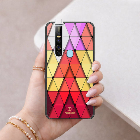 Tecno Camon 15 Pro Cover - ONation Pyramid Series - HQ Ultra Shine Premium Infinity Glass Soft Silicon Borders Case