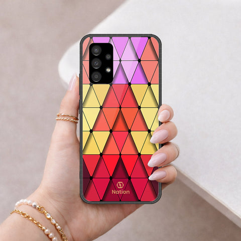 Samsung Galaxy A53 5G Cover - ONation Pyramid Series - HQ Ultra Shine Premium Infinity Glass Soft Silicon Borders Case