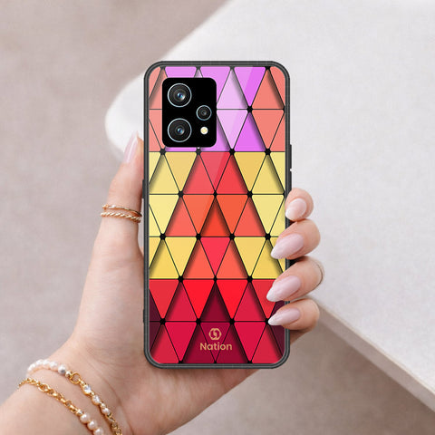 Realme 9 Pro Plus  Cover - ONation Pyramid Series - HQ Ultra Shine Premium Infinity Glass Soft Silicon Borders Case