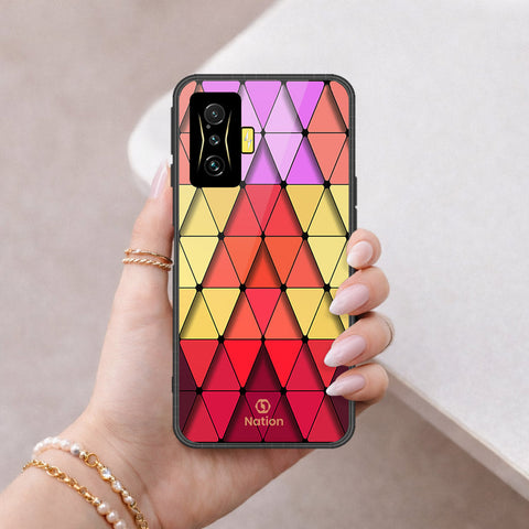 Xiaomi Redmi K50 Gaming Cover - ONation Pyramid Series - HQ Ultra Shine Premium Infinity Glass Soft Silicon Borders Case