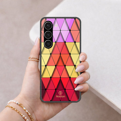 Samsung Galaxy S23 Plus 5G Cover - ONation Pyramid Series - HQ Ultra Shine Premium Infinity Glass Soft Silicon Borders Case
