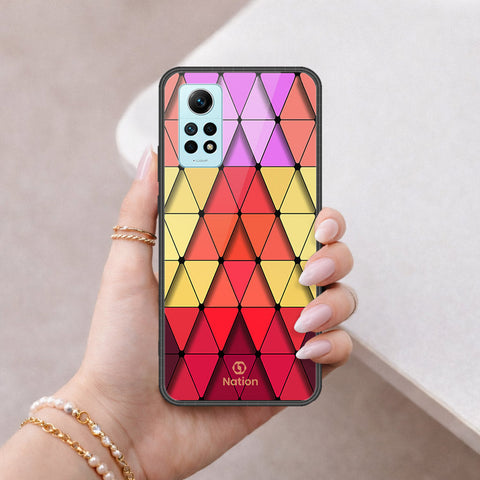 Xiaomi Redmi Note 12 Pro 4G Cover - ONation Pyramid Series - HQ Ultra Shine Premium Infinity Glass Soft Silicon Borders Case