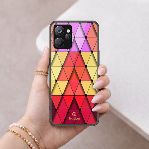 Realme 10T Cover - ONation Pyramid Series - HQ Ultra Shine Premium Infinity Glass Soft Silicon Borders Case