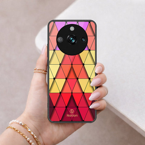 Realme 11 Pro Plus Cover - ONation Pyramid Series - HQ Ultra Shine Premium Infinity Glass Soft Silicon Borders Case