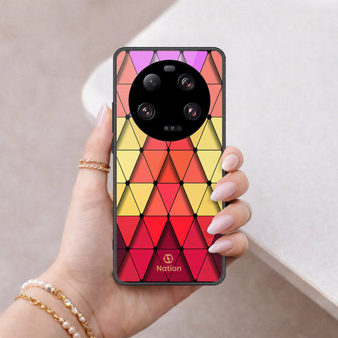 Xiaomi 13 Ultra Cover - ONation Pyramid Series - HQ Ultra Shine Premium Infinity Glass Soft Silicon Borders Case