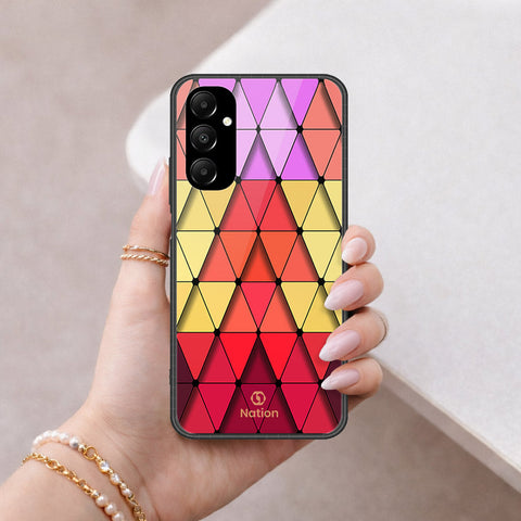 Samsung Galaxy M14 4G Cover - ONation Pyramid Series - HQ Ultra Shine Premium Infinity Glass Soft Silicon Borders Case