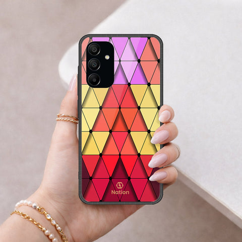 Samsung Galaxy A15 5GCover - ONation Pyramid Series - HQ Ultra Shine Premium Infinity Glass Soft Silicon Borders Case