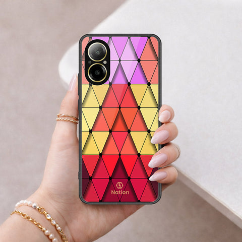 Realme C67 4G Cover - ONation Pyramid Series - HQ Ultra Shine Premium Infinity Glass Soft Silicon Borders Case