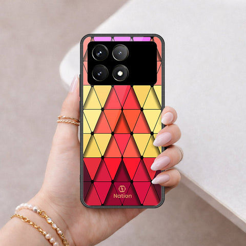 Xiaomi Poco F6 Pro Cover - ONation Pyramid Series - HQ Ultra Shine Premium Infinity Glass Soft Silicon Borders Case