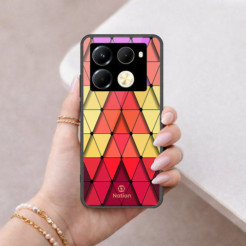 Infinix Note 40 Pro Cover - ONation Pyramid Series - HQ Ultra Shine Premium Infinity Glass Soft Silicon Borders Case