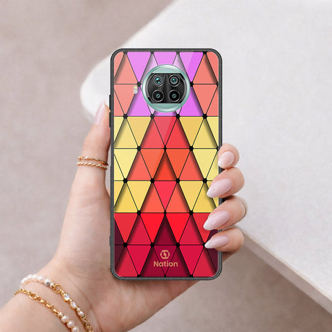 Xiaomi Mi 10T Lite Cover - ONation Pyramid Series - HQ Ultra Shine Premium Infinity Glass Soft Silicon Borders Case