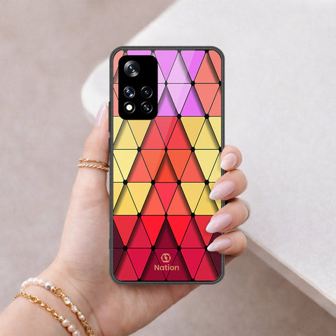 Xiaomi Redmi Note 11 Pro Plus 5G Cover - ONation Pyramid Series - HQ Ultra Shine Premium Infinity Glass Soft Silicon Borders Case