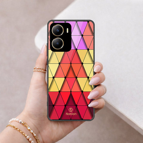 Vivo iQOOZ7i Cover - ONation Pyramid Series - HQ Ultra Shine Premium Infinity Glass Soft Silicon Borders Case