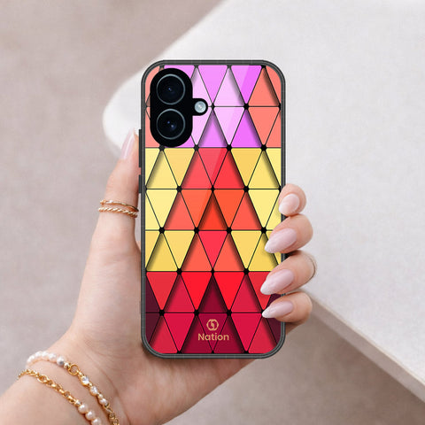 iPhone 17 - ONation Pyramid Series - HQ Ultra Shine Premium Infinity Glass Soft Silicon Borders Case