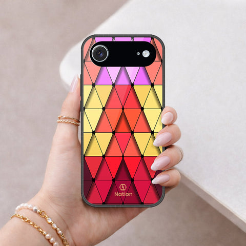 iPhone 17 Air - ONation Pyramid Series - HQ Ultra Shine Premium Infinity Glass Soft Silicon Borders Case