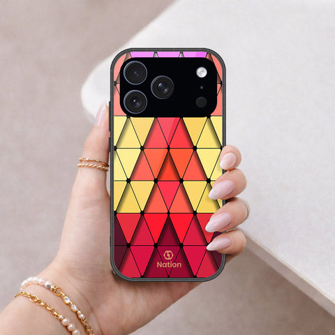 iPhone 18 Pro - ONation Pyramid Series - HQ Ultra Shine Premium Infinity Glass Soft Silicon Borders Case