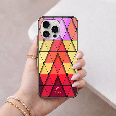 iPhone 16 Pro - ONation Pyramid Series - HQ Ultra Shine Premium Infinity Glass Soft Silicon Borders Case