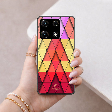Infinix Note 30 Pro Cover - ONation Pyramid Series - HQ Ultra Shine Premium Infinity Glass Soft Silicon Borders Case