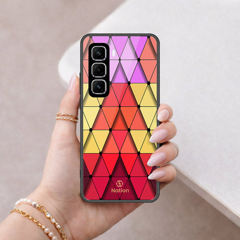 Infinix Hot 60 Pro Plus Cover - ONation Pyramid Series - HQ Ultra Shine Premium Infinity Glass Soft Silicon Borders Case