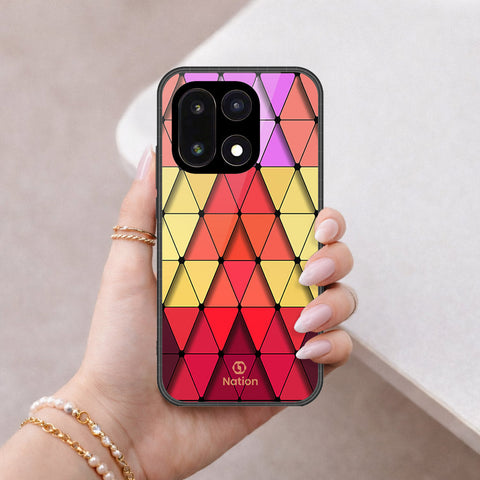 OnePlus 15 Cover - ONation Pyramid Series - HQ Ultra Shine Premium Infinity Glass Soft Silicon Borders Case
