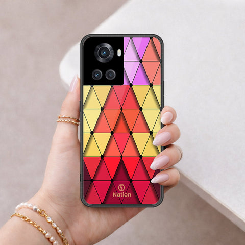 OnePlus 3T Cover - ONation Pyramid Series - HQ Ultra Shine Premium Infinity Glass Soft Silicon Borders Case