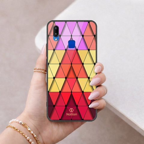Vivo Y90 Cover - ONation Pyramid Series - HQ Ultra Shine Premium Infinity Glass Soft Silicon Borders Case