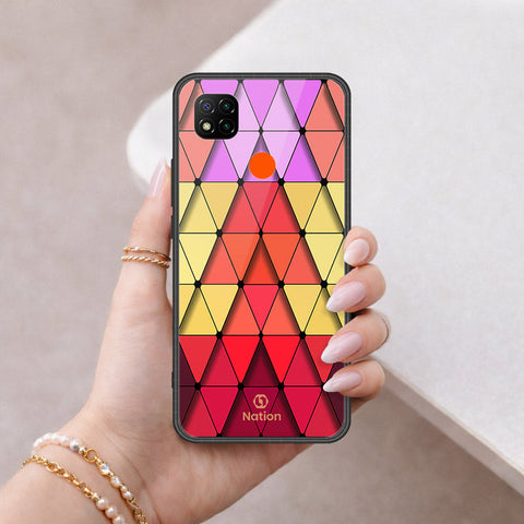 Xiaomi Poco C3 Cover - ONation Pyramid Series - HQ Ultra Shine Premium Infinity Glass Soft Silicon Borders Case