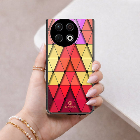 Tecno Spark 30 Pro Cover - ONation Pyramid Series - HQ Ultra Shine Premium Infinity Glass Soft Silicon Borders Case