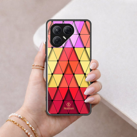 Tecno Pova 7 4G Cover - ONation Pyramid Series - HQ Ultra Shine Premium Infinity Glass Soft Silicon Borders Case