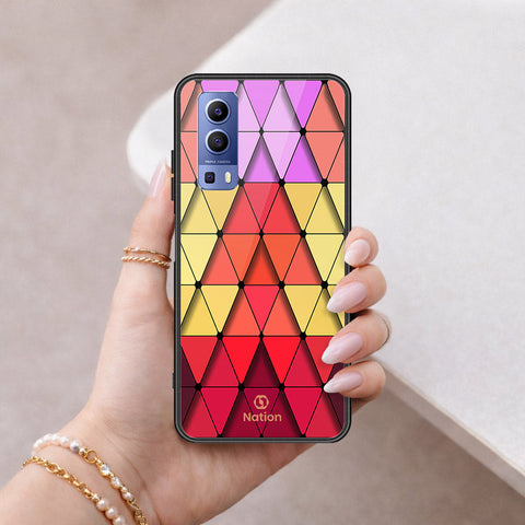 Vivo Y52 5G Cover - ONation Pyramid Series - HQ Ultra Shine Premium Infinity Glass Soft Silicon Borders Case