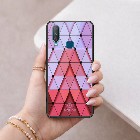 Vivo Y12 Cover - ONation Pyramid Series - HQ Ultra Shine Premium Infinity Glass Soft Silicon Borders Case