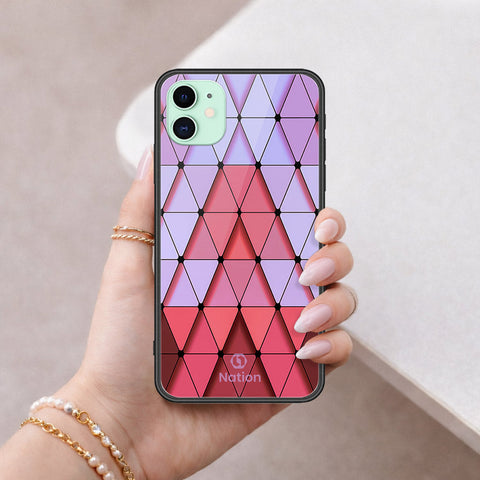 iPhone 11 - ONation Pyramid Series - HQ Ultra Shine Premium Infinity Glass Soft Silicon Borders Case