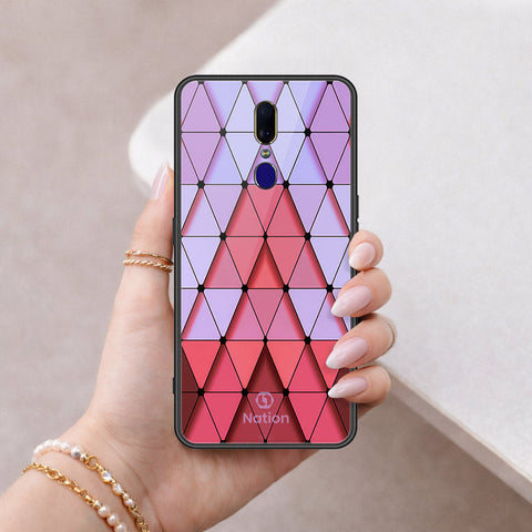 Oppo A9 / A9x Cover - ONation Pyramid Series - HQ Ultra Shine Premium Infinity Glass Soft Silicon Borders Case