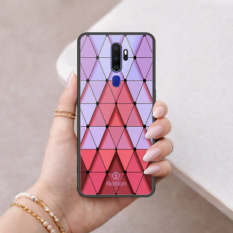 Oppo A5 2020 Cover - ONation Pyramid Series - HQ Ultra Shine Premium Infinity Glass Soft Silicon Borders Case