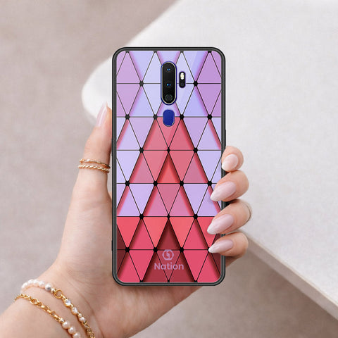 Oppo A9 2020 Cover - ONation Pyramid Series - HQ Ultra Shine Premium Infinity Glass Soft Silicon Borders Case
