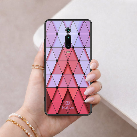 Xiaomi Mi 9T Pro Cover - ONation Pyramid Series - HQ Ultra Shine Premium Infinity Glass Soft Silicon Borders Case
