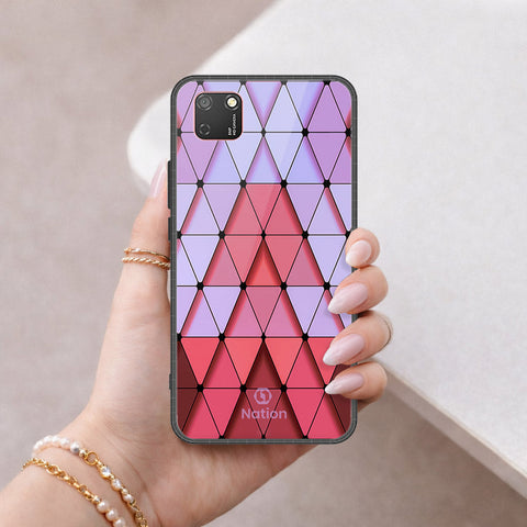 Honor 9S Cover - ONation Pyramid Series - HQ Ultra Shine Premium Infinity Glass Soft Silicon Borders Case