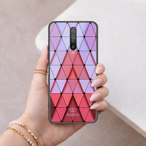 Xiaomi Redmi K30 Cover - ONation Pyramid Series - HQ Ultra Shine Premium Infinity Glass Soft Silicon Borders Case
