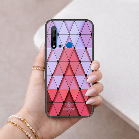 Huawei P20 Lite 2019 Cover - ONation Pyramid Series - HQ Ultra Shine Premium Infinity Glass Soft Silicon Borders Case