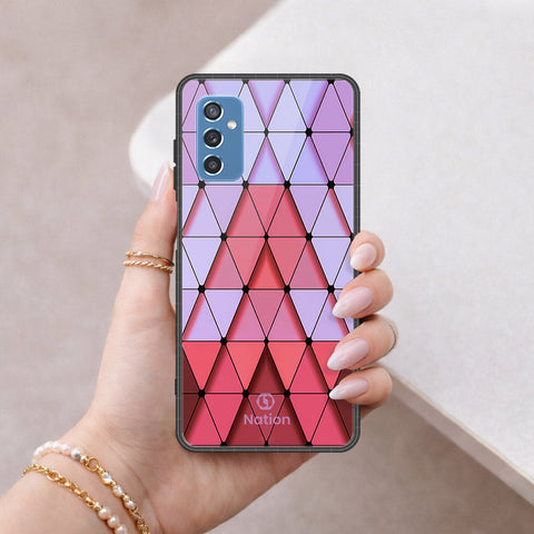 Samsung Galaxy M52 5G Cover - ONation Pyramid Series - HQ Ultra Shine Premium Infinity Glass Soft Silicon Borders Case