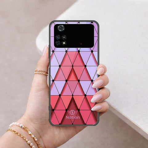 Xiaomi Poco M4 Pro Cover - ONation Pyramid Series - HQ Ultra Shine Premium Infinity Glass Soft Silicon Borders Case