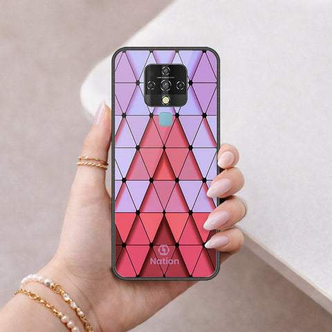 Tecno Camon 16 Pro Cover - ONation Pyramid Series - HQ Ultra Shine Premium Infinity Glass Soft Silicon Borders Case