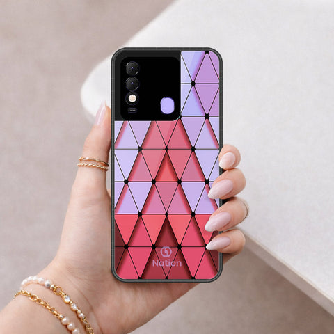 Tecno Spark 8 Cover - ONation Pyramid Series - HQ Ultra Shine Premium Infinity Glass Soft Silicon Borders Case