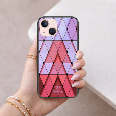 iPhone 14 - ONation Pyramid Series - HQ Ultra Shine Premium Infinity Glass Soft Silicon Borders Case