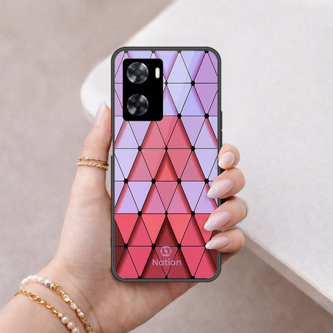 Oppo A57 4G 2022 Cover - ONation Pyramid Series - HQ Ultra Shine Premium Infinity Glass Soft Silicon Borders Case