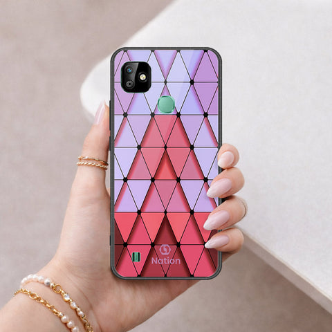 Infinix Smart HD 2021 Cover - ONation Pyramid Series - HQ Ultra Shine Premium Infinity Glass Soft Silicon Borders Case