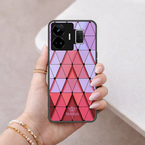 Realme GT Neo 5 Cover - ONation Pyramid Series - HQ Ultra Shine Premium Infinity Glass Soft Silicon Borders Case