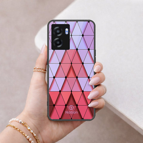 Realme V23 Cover - ONation Pyramid Series - HQ Ultra Shine Premium Infinity Glass Soft Silicon Borders Case