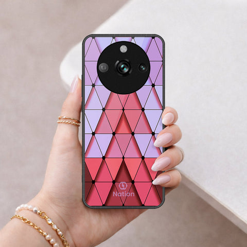 Realme 11 Pro Cover - ONation Pyramid Series - HQ Ultra Shine Premium Infinity Glass Soft Silicon Borders Case