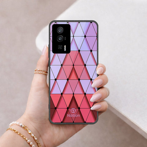 Xiaomi Redmi K60 Cover - ONation Pyramid Series - HQ Ultra Shine Premium Infinity Glass Soft Silicon Borders Case